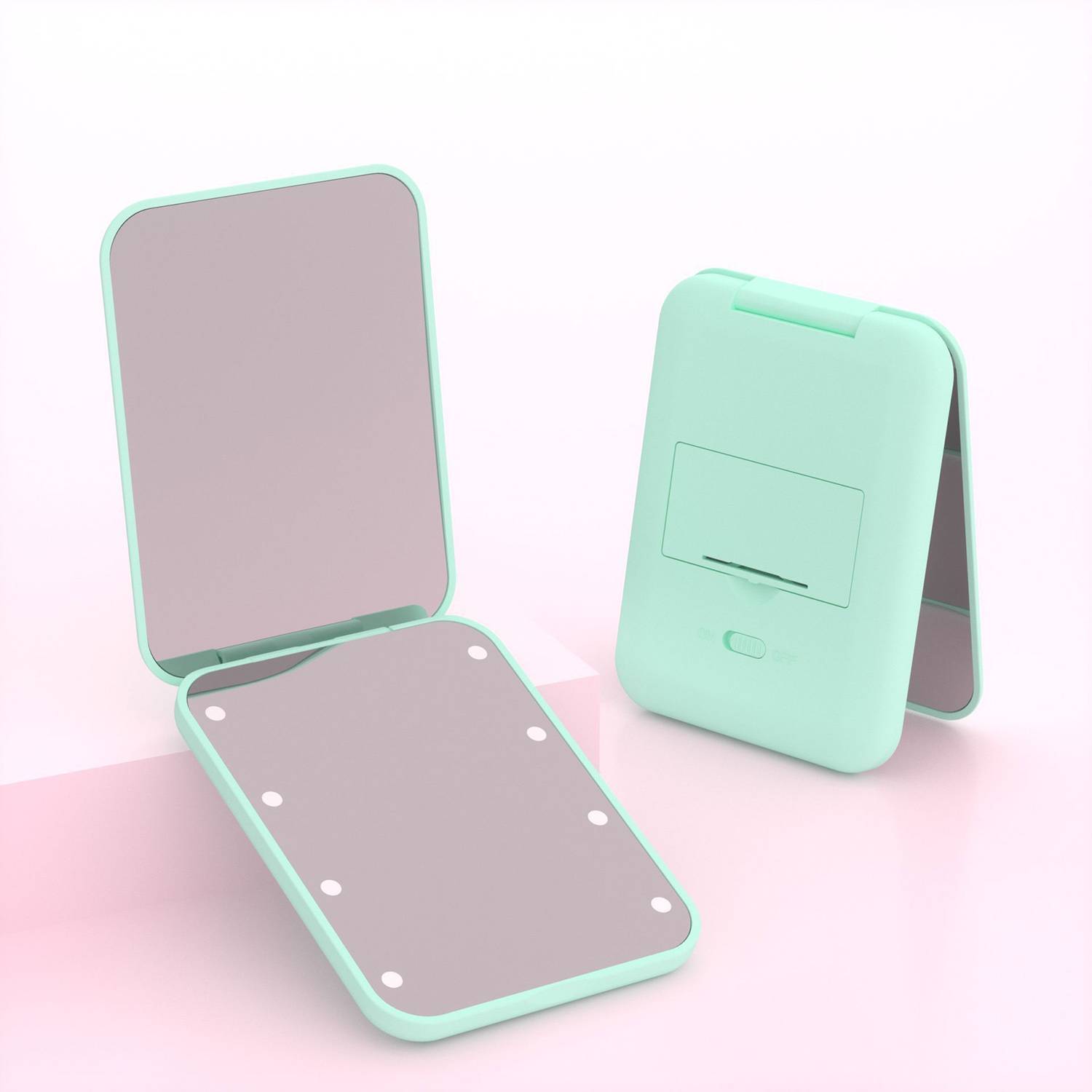 LED 1X/3X Magnification Foldable Pocket Mirror 4