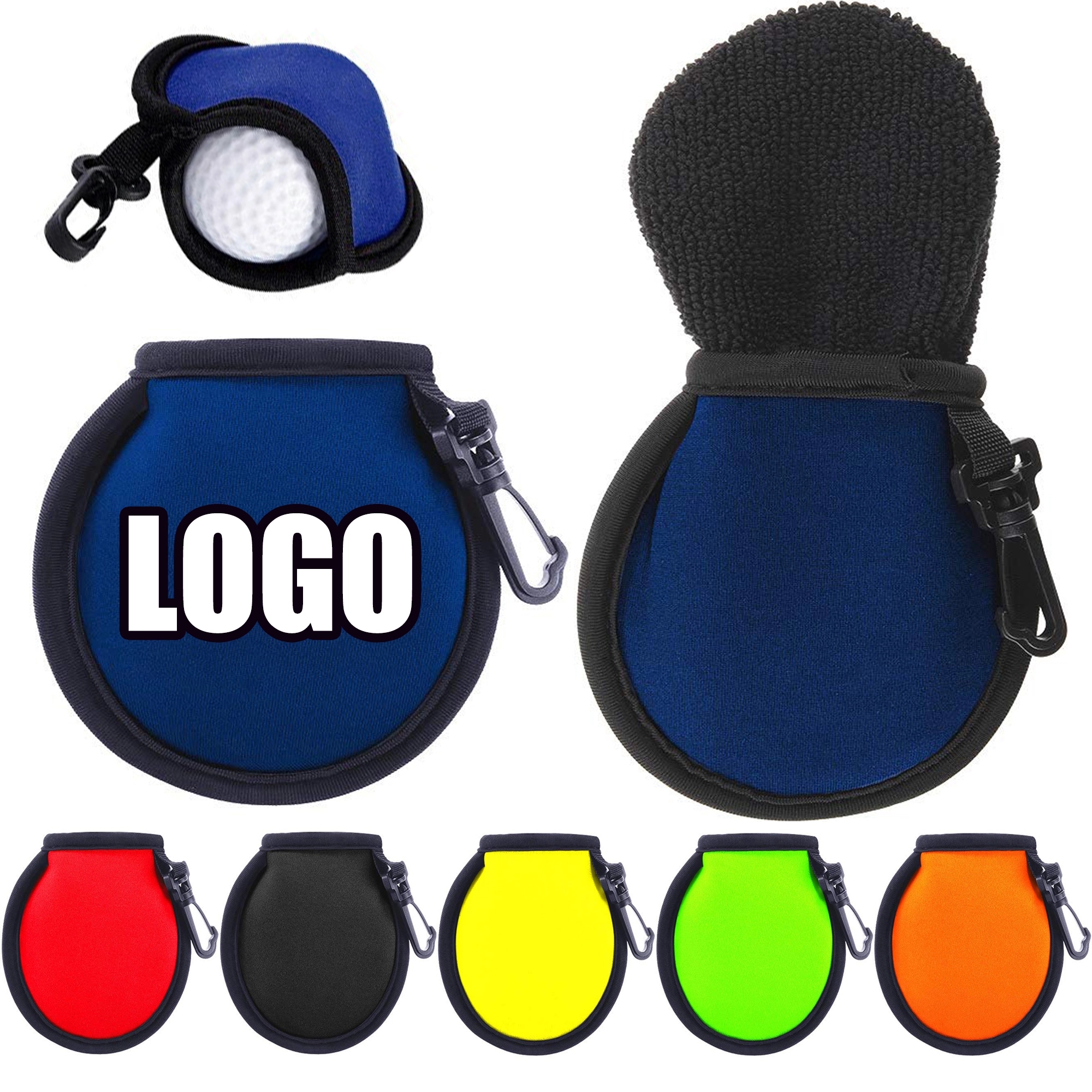 Golf Ball Cleaner Pouch with Clip 1