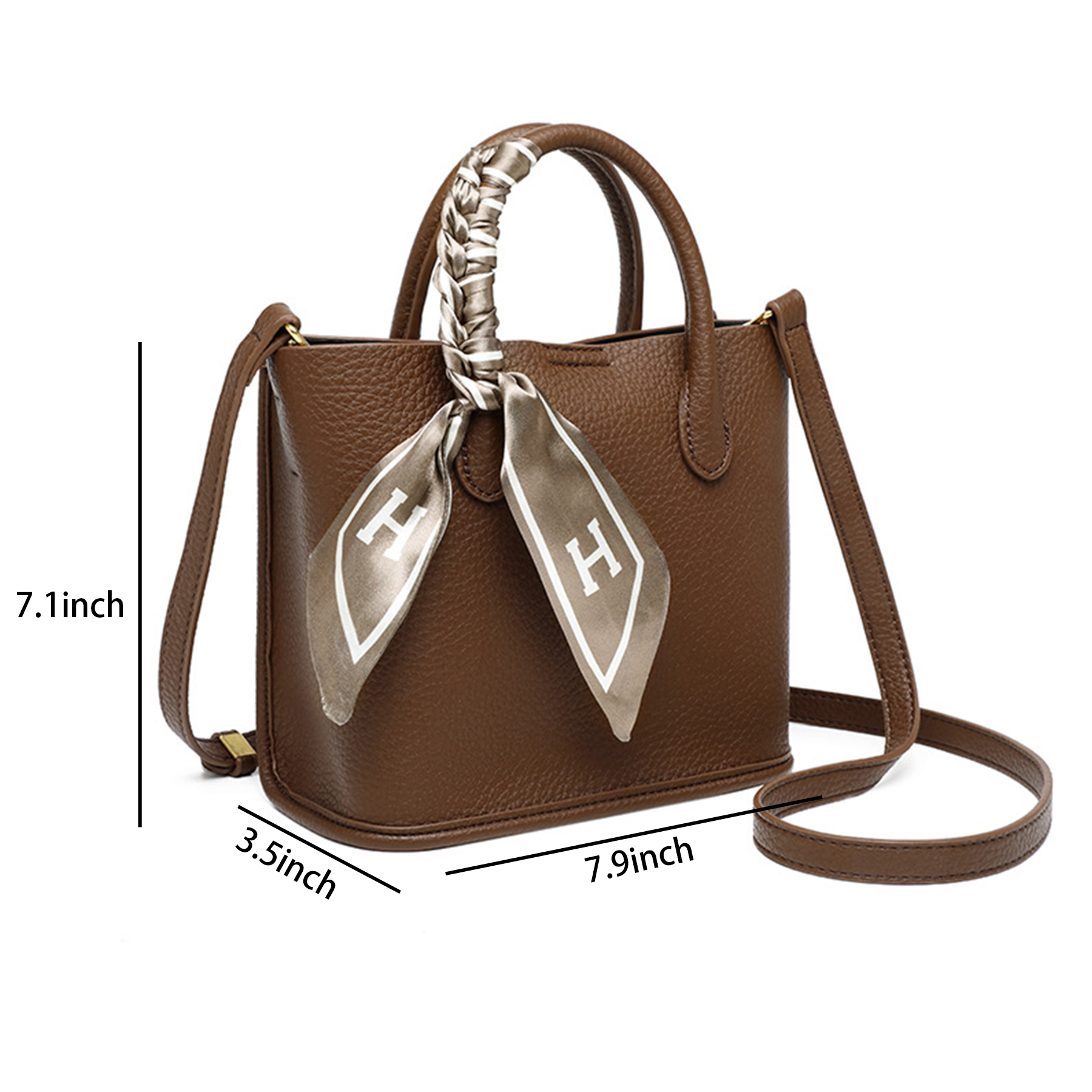 Pu Waterproof Tote Briefcase Satchel Purse Handbag 8