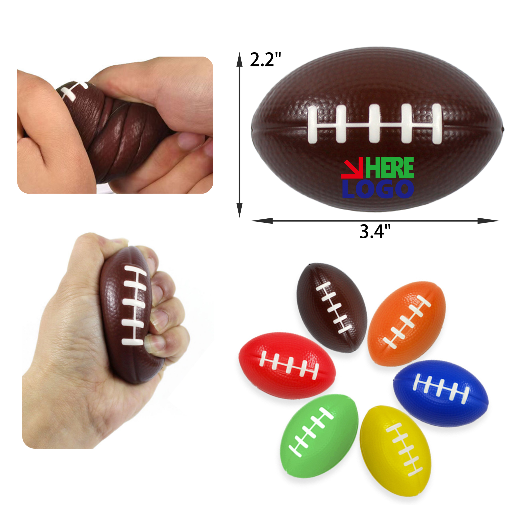 Portable Mini Rugby Stress Ball Children's Toy 2