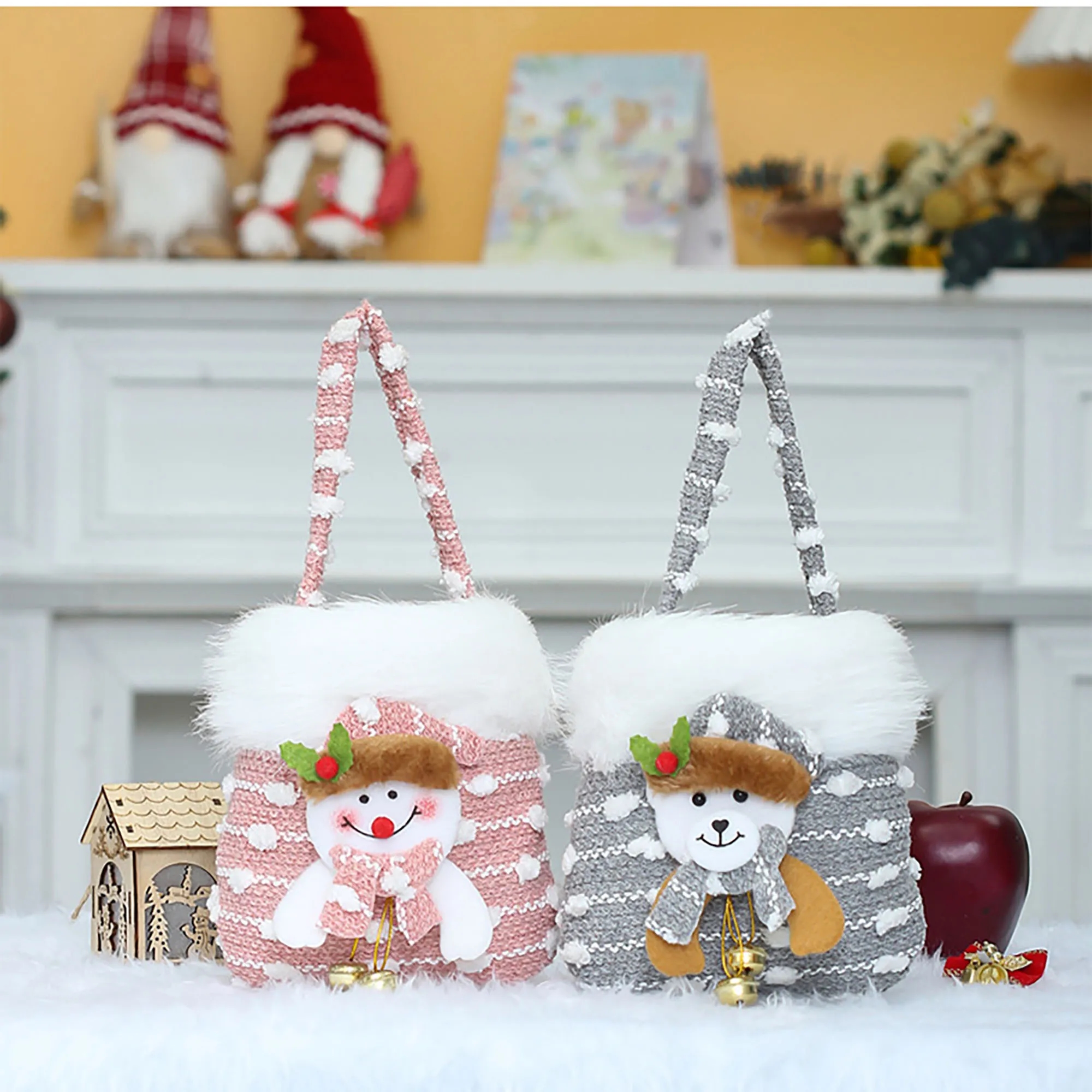Christmas Handheld Gift Bag With Logo For Surprise, Holidays 3