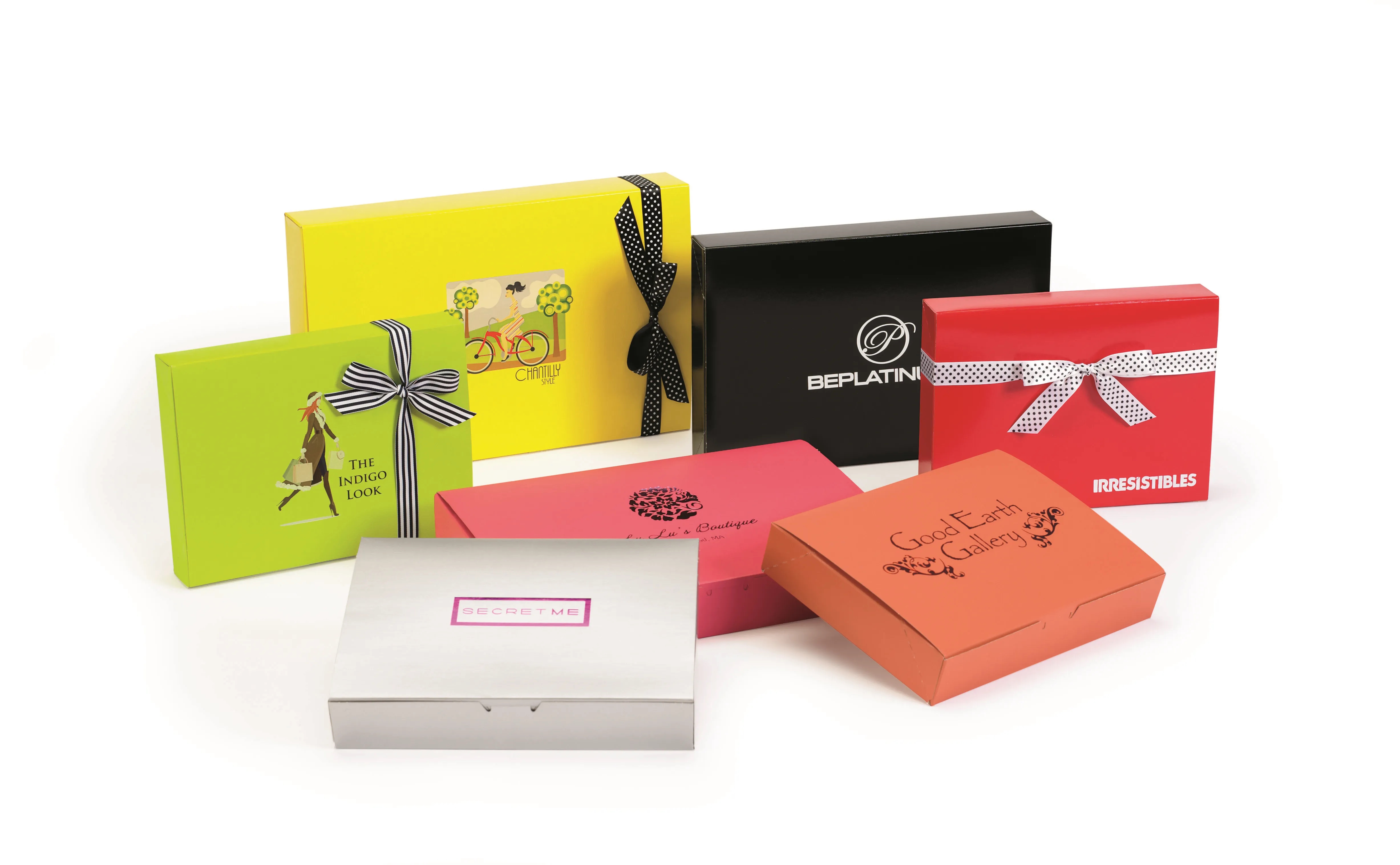White Gloss One Piece Auto Flip-Top Apparel Box