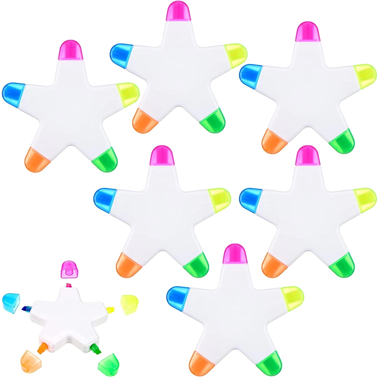 Star Shaped Five Colors Highlighter 3