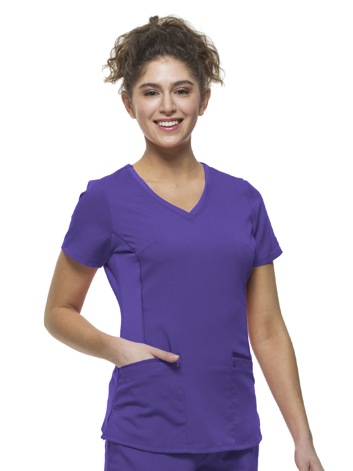 Healing Hands - HH Purple Label - Women's 2-Pocket Juliet Stylish V-Neck Top 66