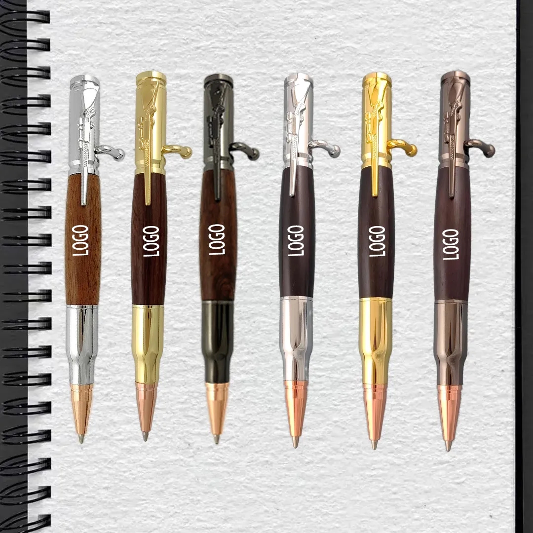 Bolt Action Ballpoint Pen with Wooden Finish 5