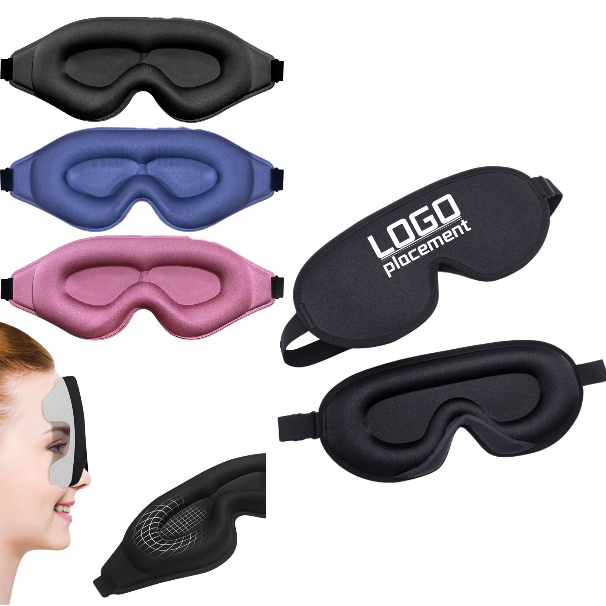 3D Sleep Mask, Light Blocking, Breathable 2