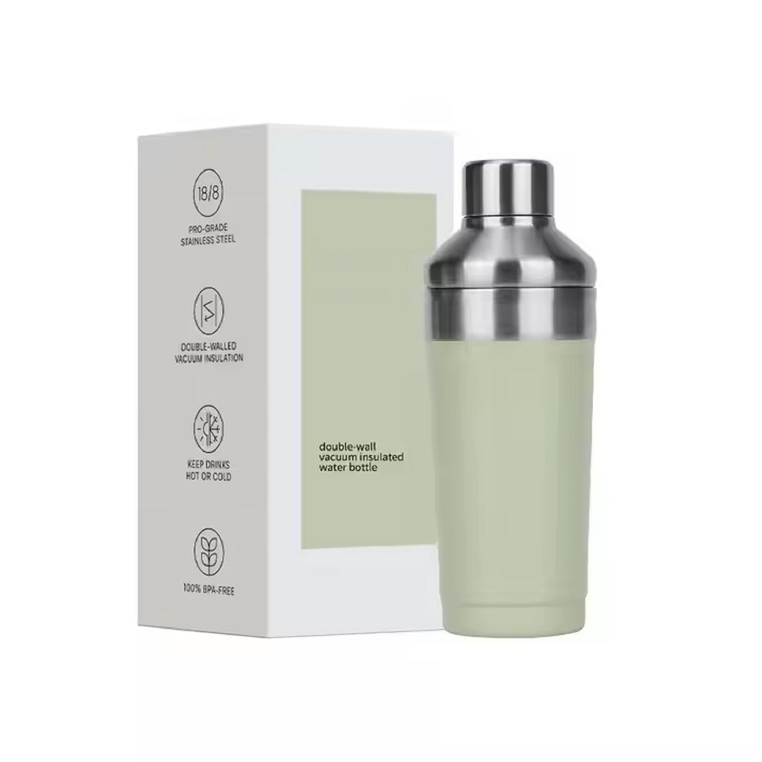 Stainless Steel Insulated Cocktail Shaker, 20 oz. 2