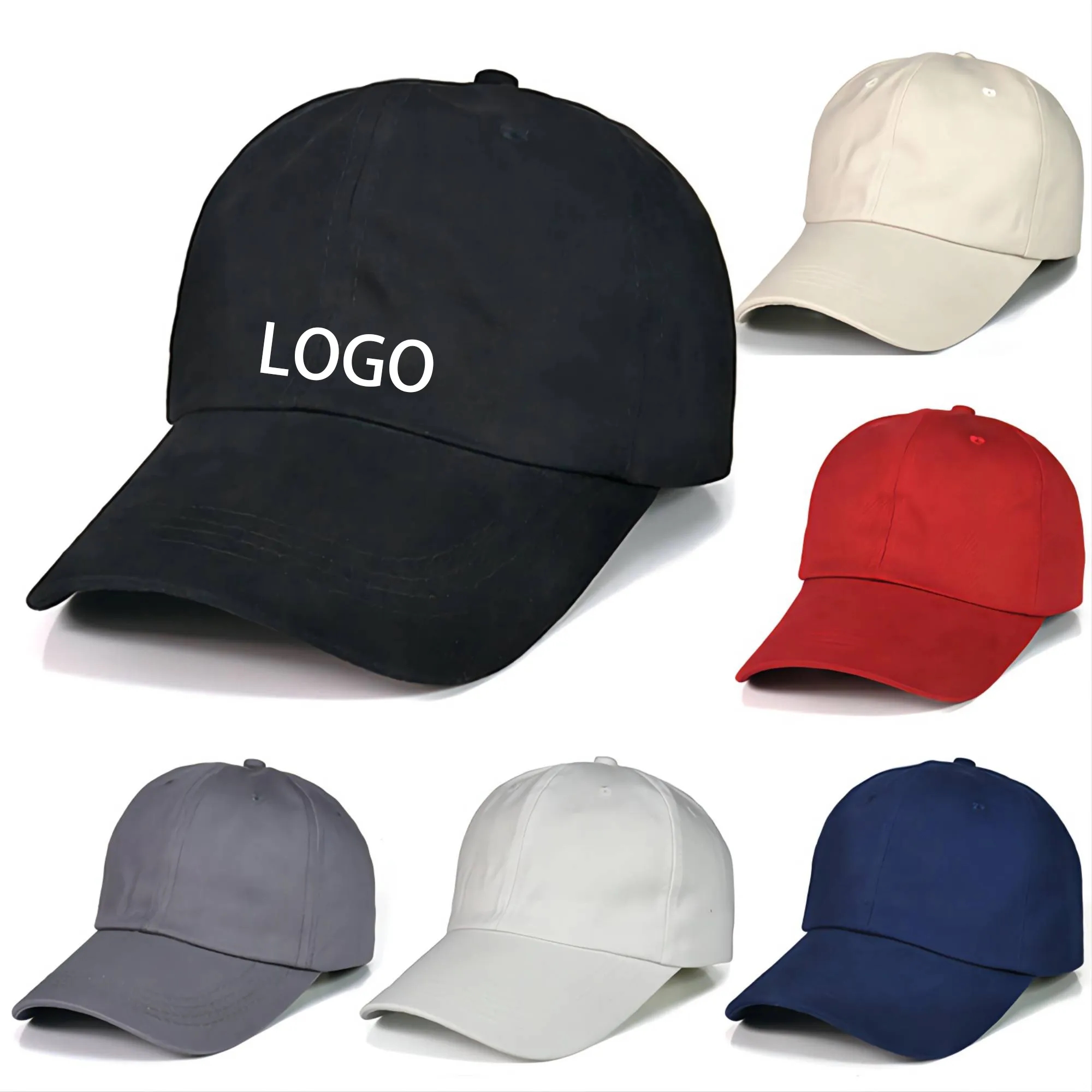Cotton Baseball Cap with Adjustable Strap MOQ 100PCS 6