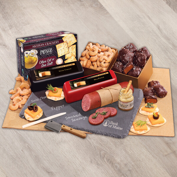 Genuine Slate Shelf Stable Cheese Plate with Party Favorites