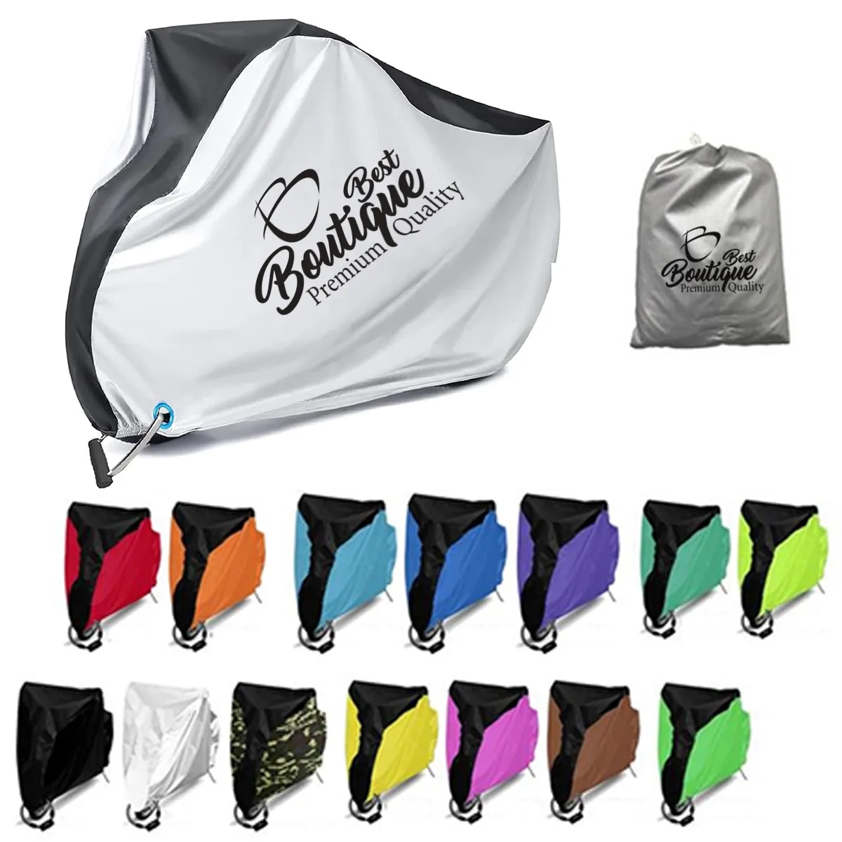 Sun UV Dustproof Waterproof Bike Cover With Lock Hole 2