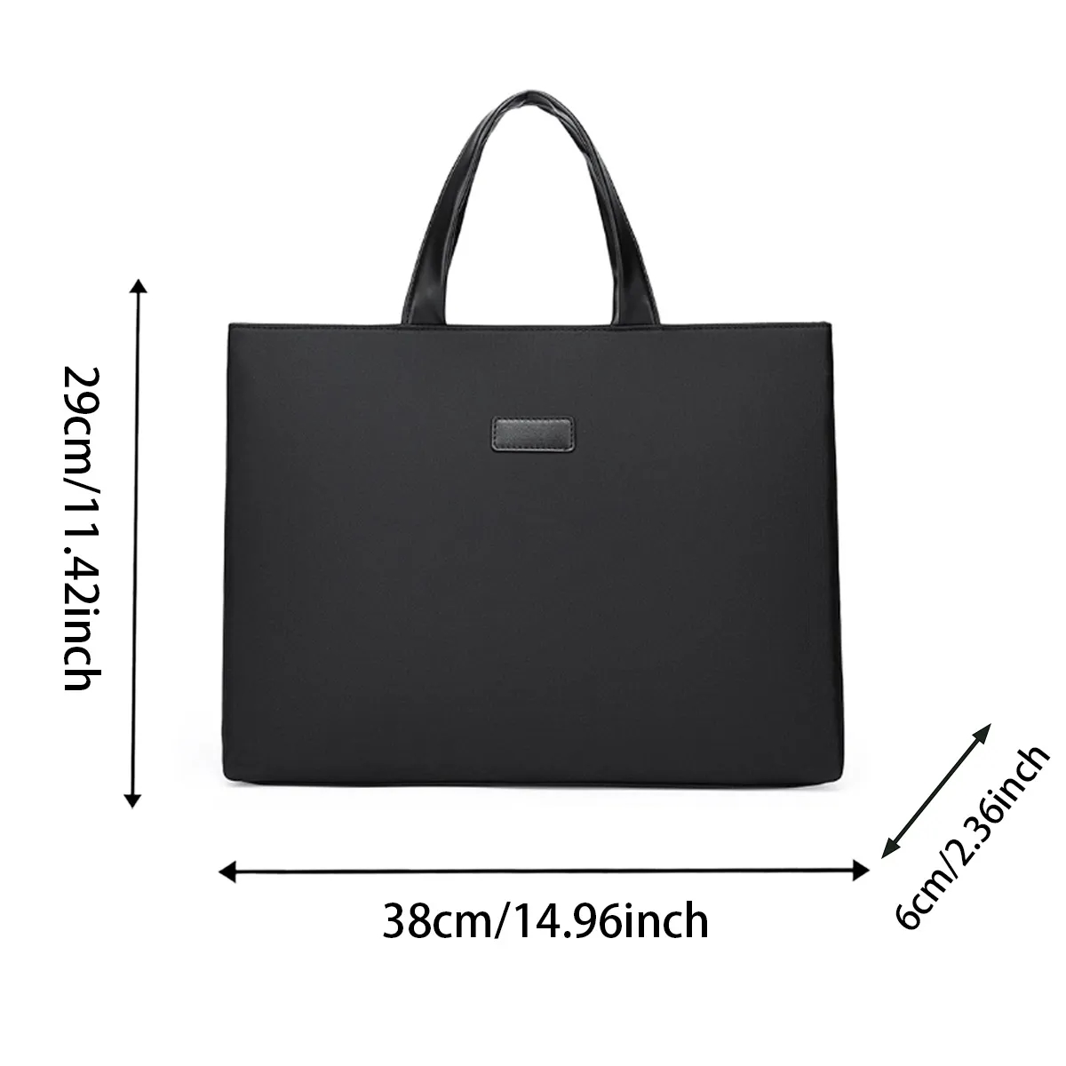 14 Inch PU Leather Business Laptop Tote Bag Top Handle 6