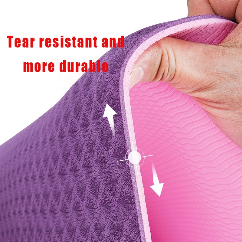 TPE double layer three-dimensional line yoga mat 2