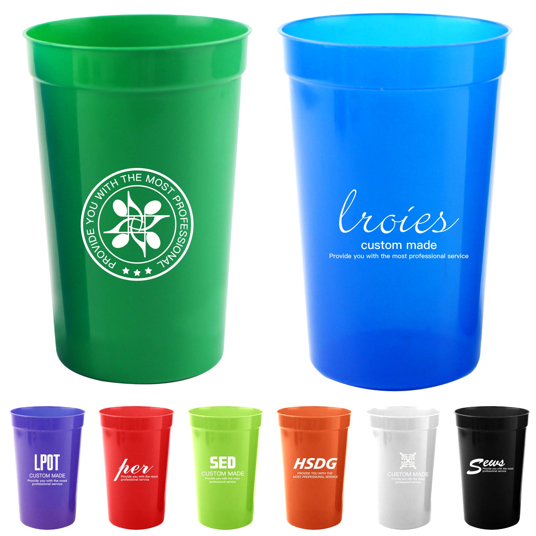 16 oz. Transparent Plastic Stadium Cup 2