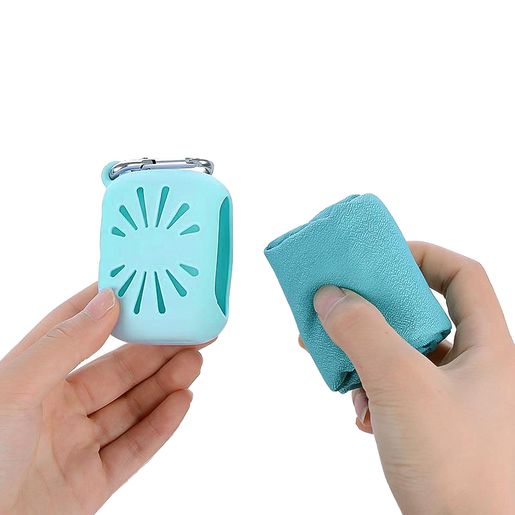 Travel Microfiber Towel with Portable Silicone Case 2