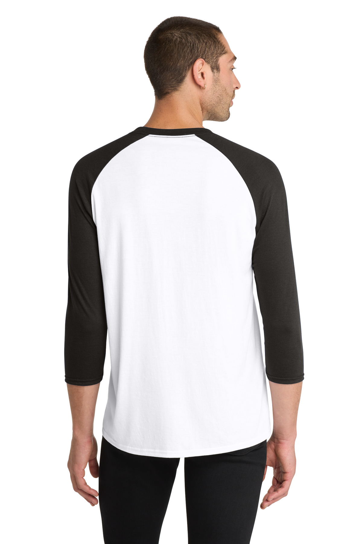 District Perfect Tri 3/4-Sleeve Raglan. DM136 68