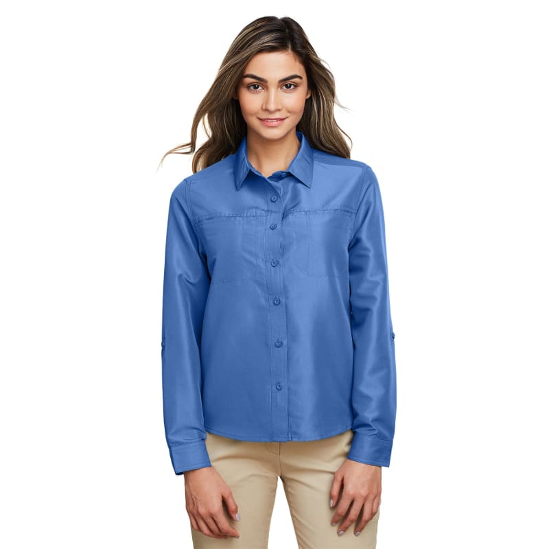 Harriton Ladies' Key West Long-Sleeve Performance Staff Shirt 17