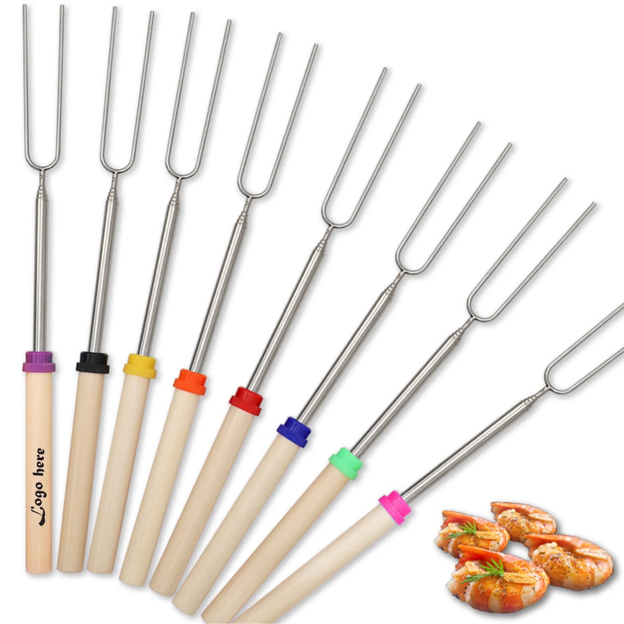 32Inch Telescopic Barbecue Forks 3