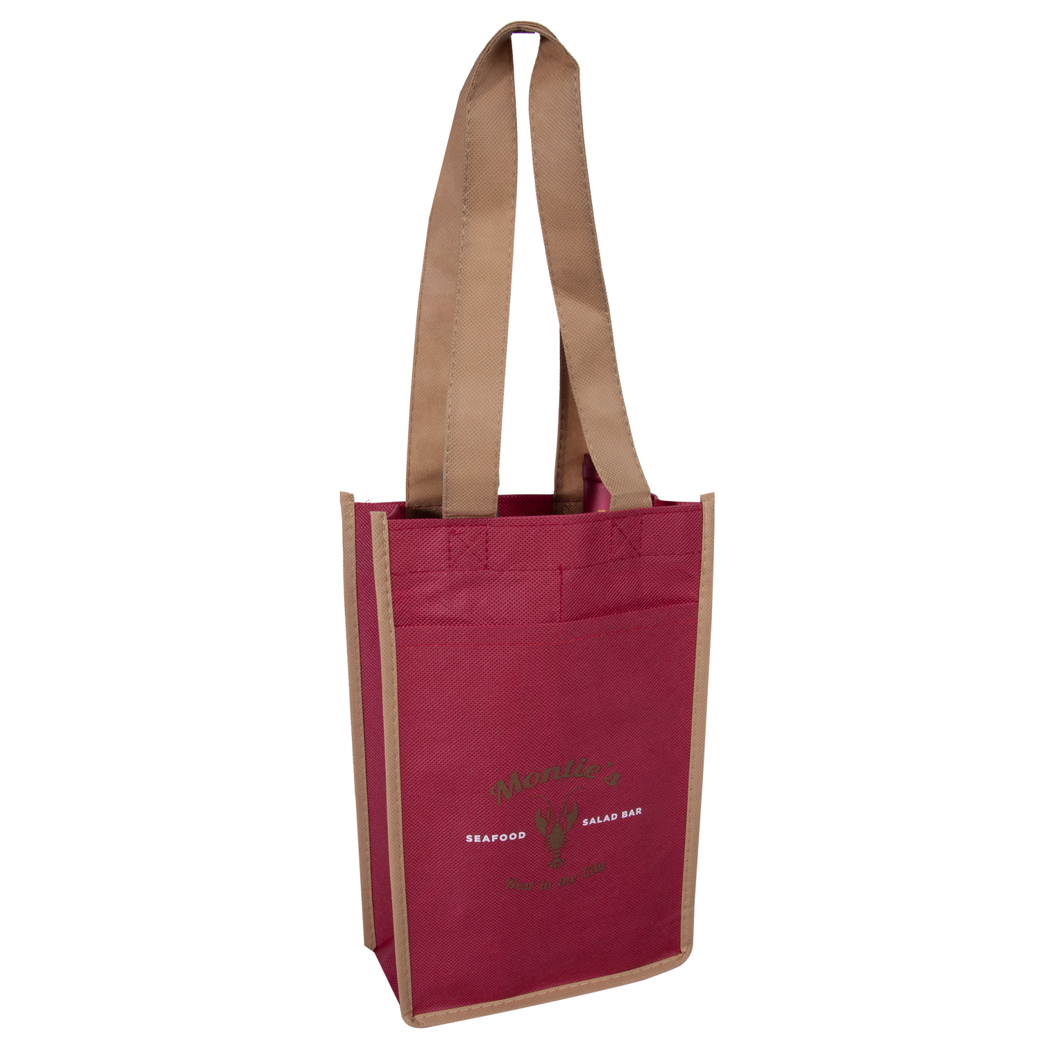 Bacchus Non-Woven Wine Bag (2 Color Imprint) 1