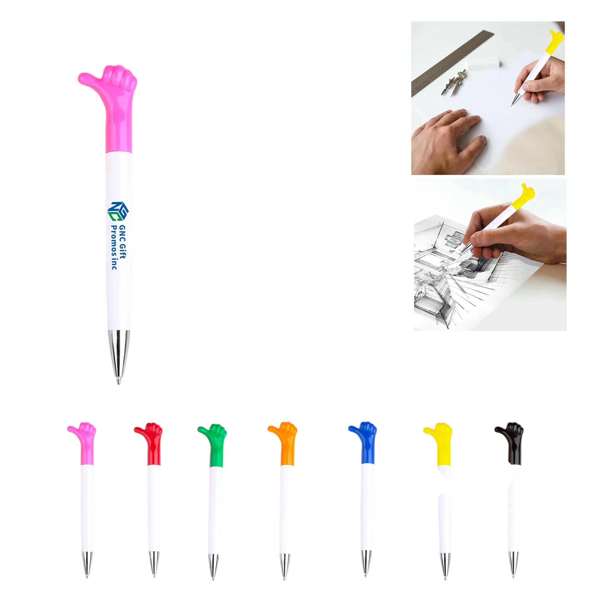 Promotional Finger Twist Shape Plastic Ballpoint Pen 8
