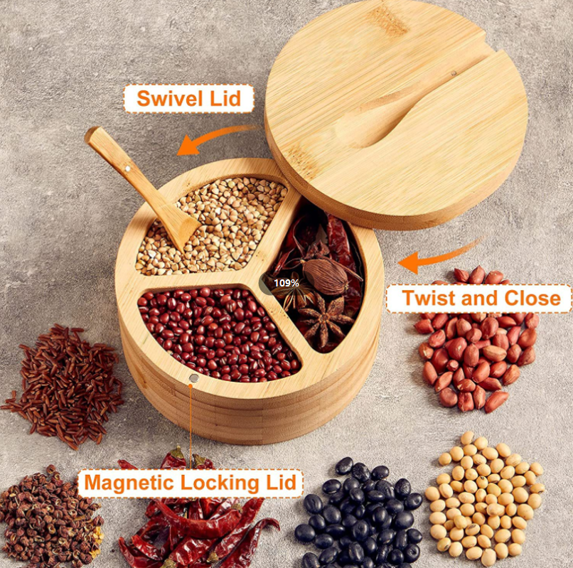 Bamboo Spice Jars 3