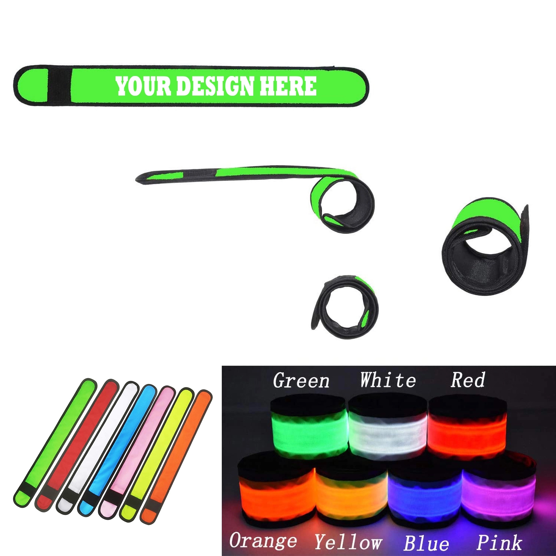 LED Sports Slap Wrist Strap Bands 4