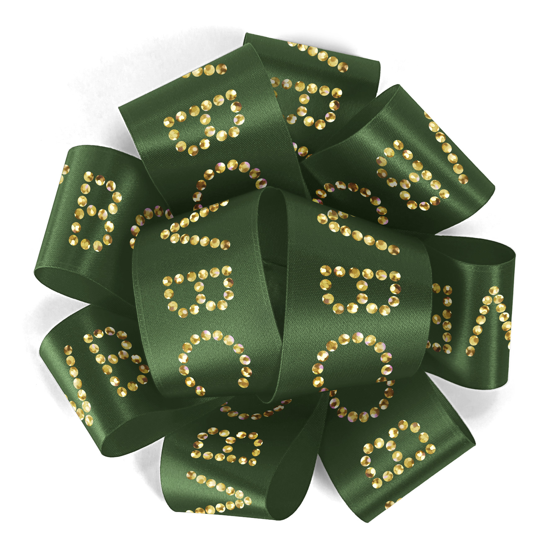 1½" Badge Satin Bow - Sparkle 34