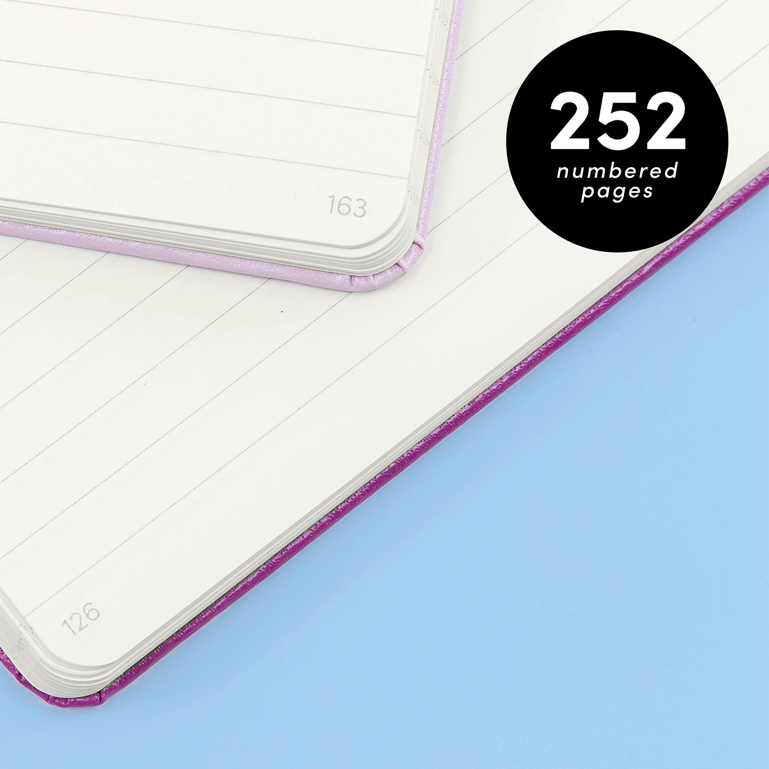 PAPERAGE® Expanded Leather Hard Cover Lined Journal Notebook 252 Numbered Pages 6