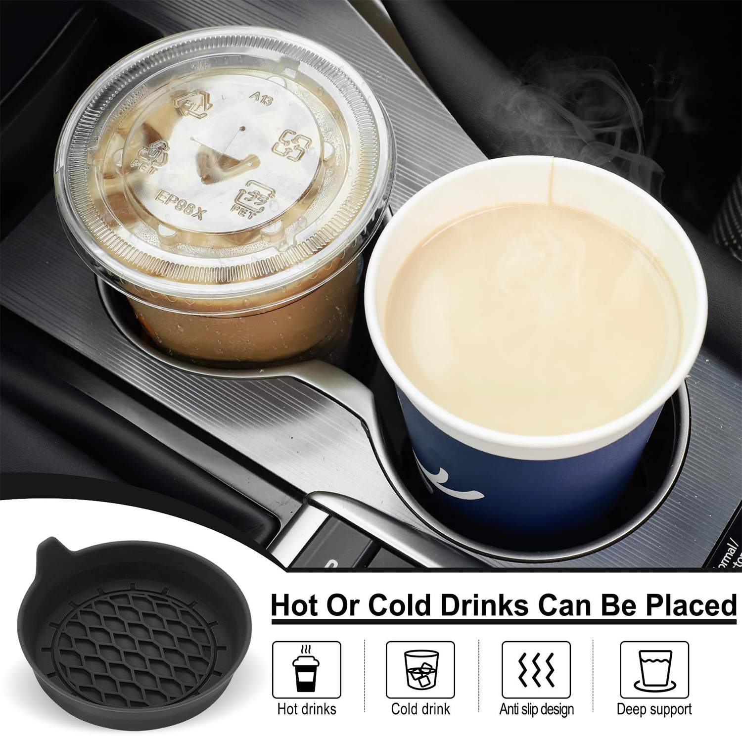 Silicone Non Slip Car Cup Holder Coaster 6