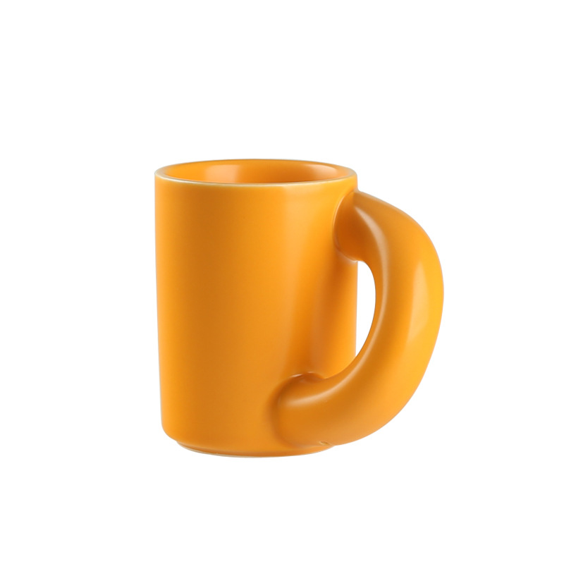 Crooked Handle Ceramic Mug 4
