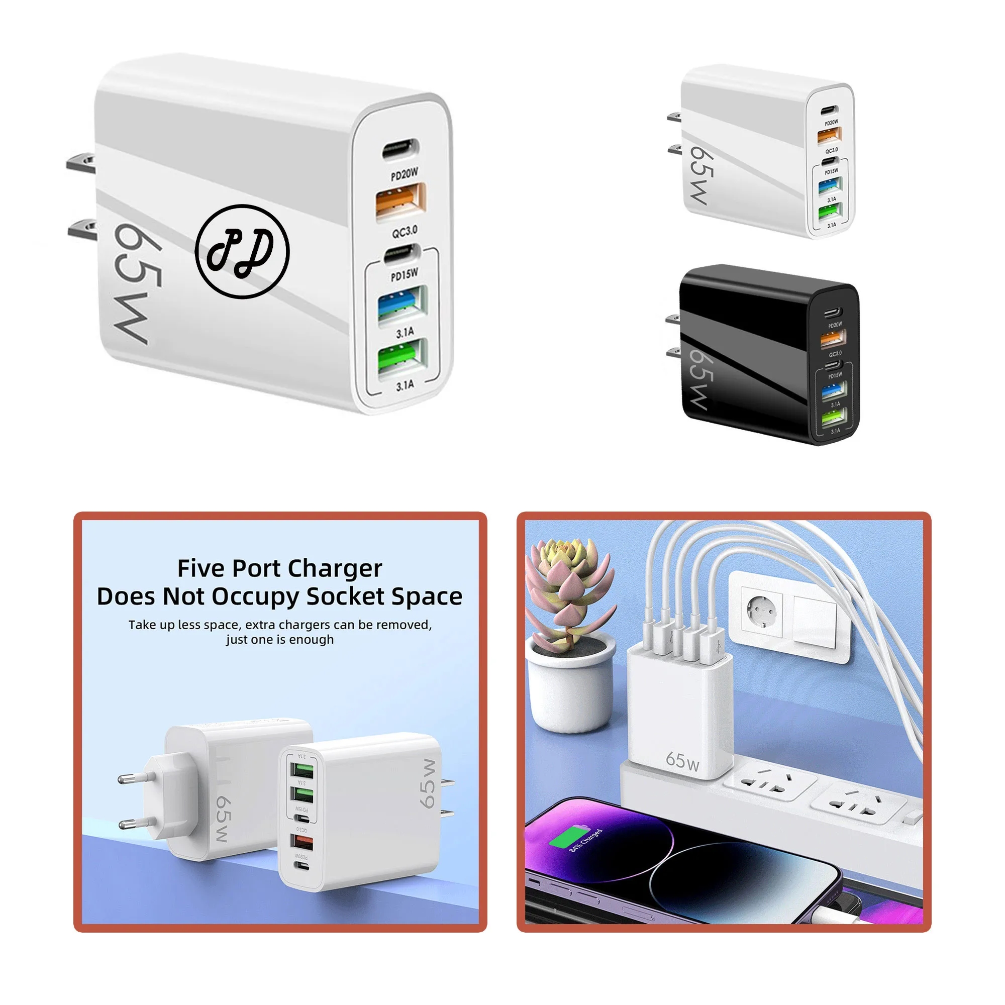 Multi-Port Fast Charging Mobile Phone Adapter 1