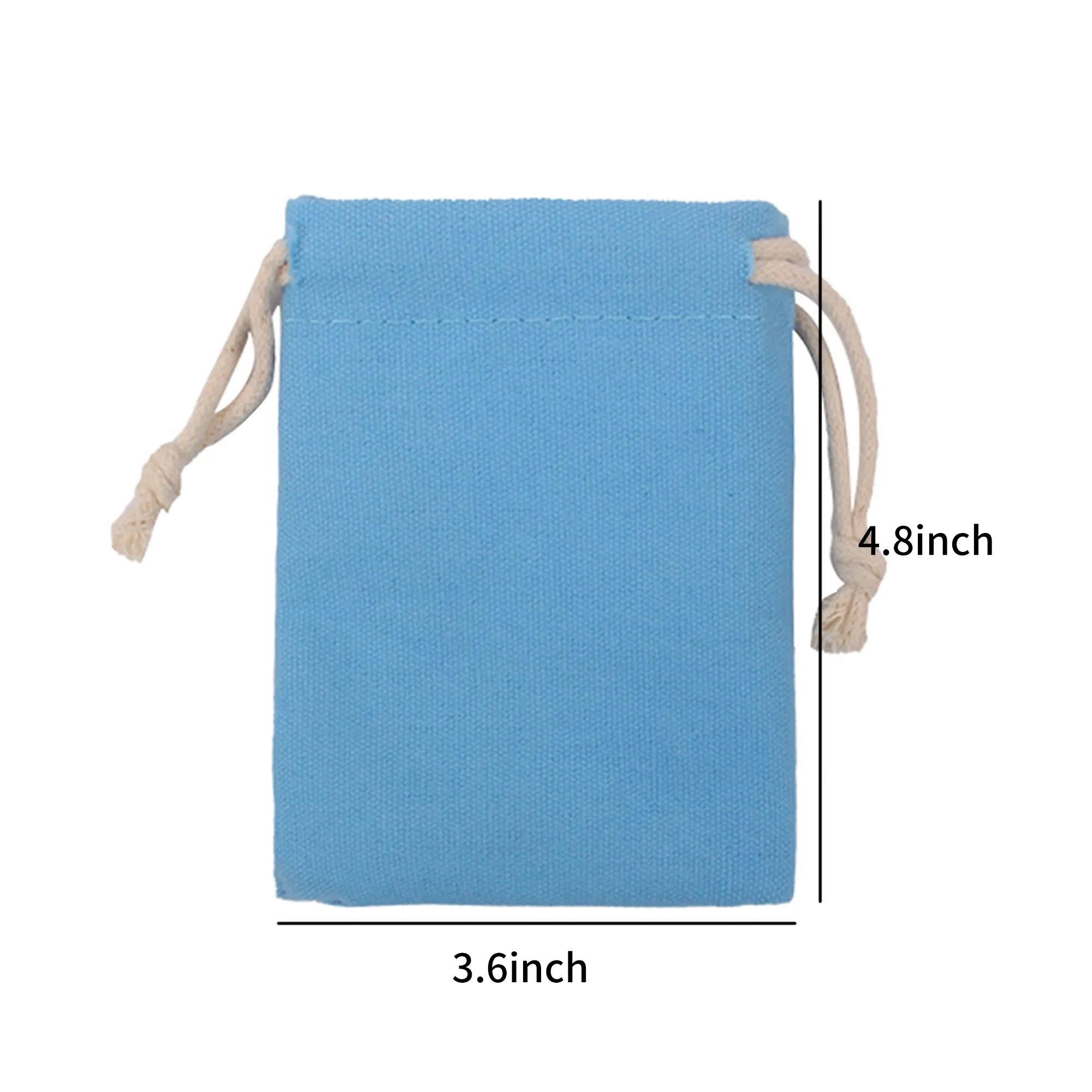 Cotton Drawstring Bag 4.8x3.6 Inch Lightweight Pouch 3