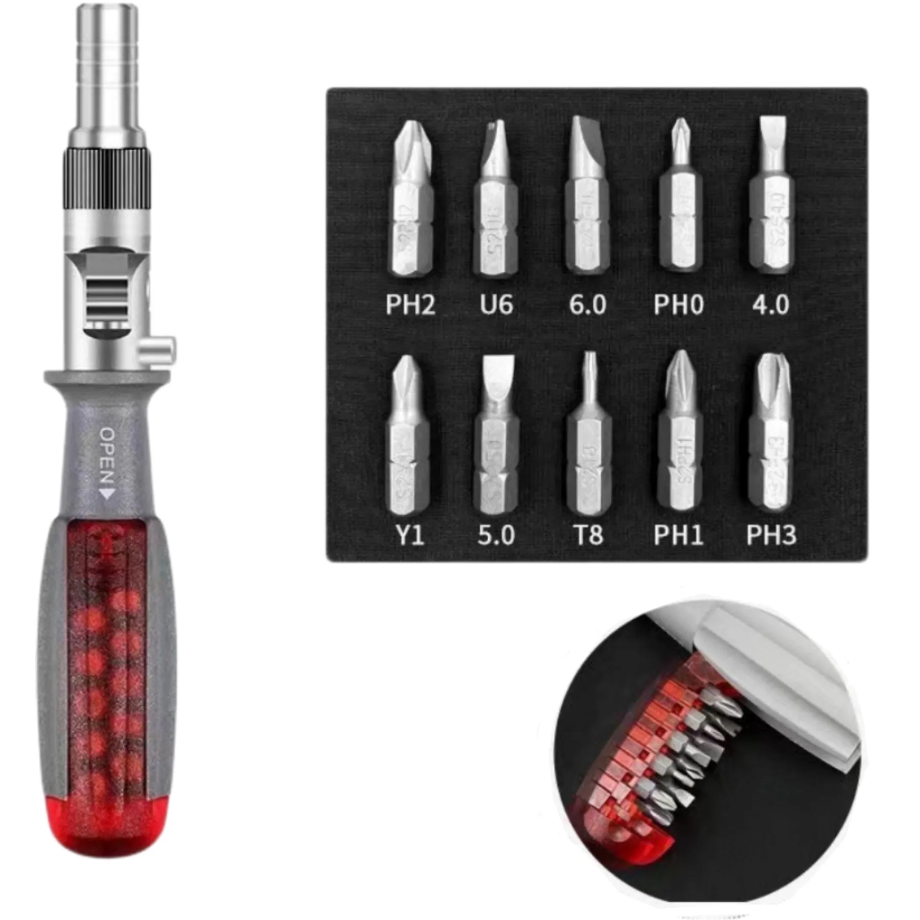 10 in 1 Ratcheting Screwdriver Set 1