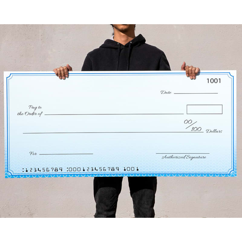 Custom Economy Large Checks 22 X 48 Inch 3