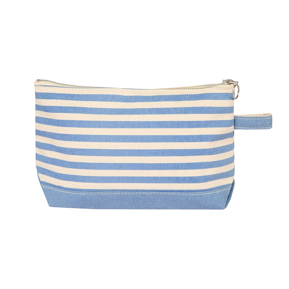12 Oz. Medium Weight Canvas Stripe Makeup Bag 13