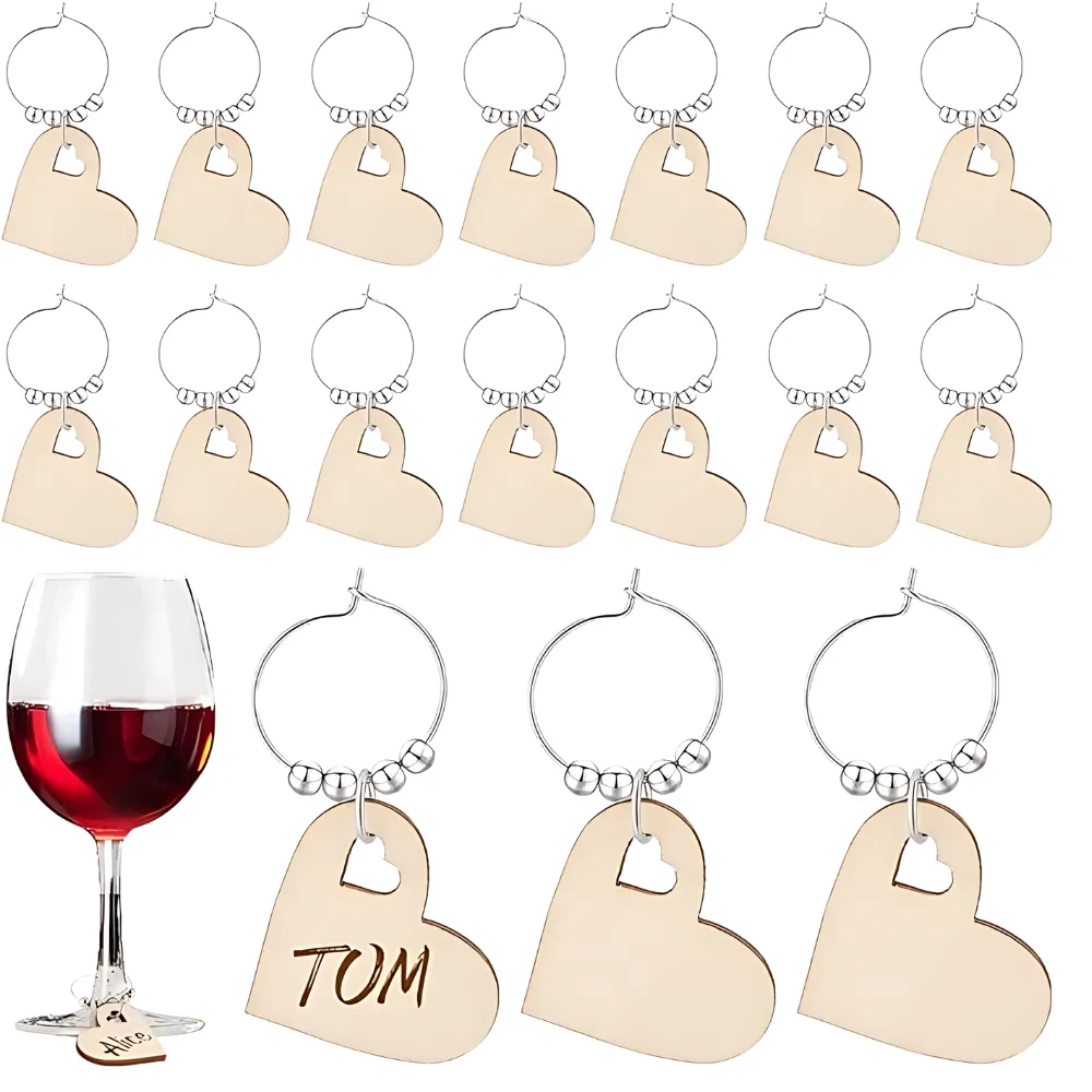 Wooden Wine Charms 2