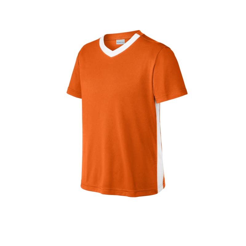 Sport-Tek Youth Competitor United V-Neck 3