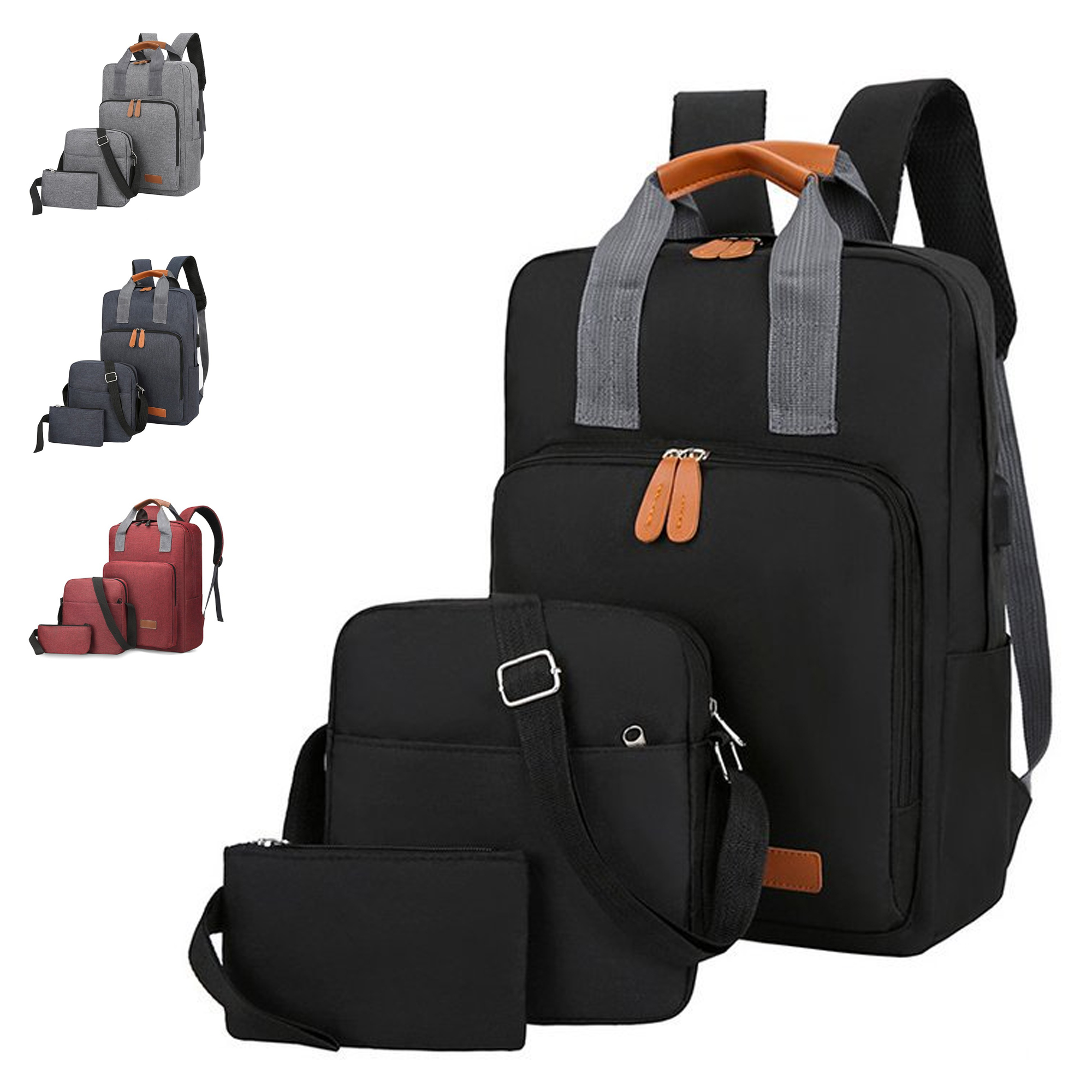 Usb Charging Computer Bag Three Piece Set 2