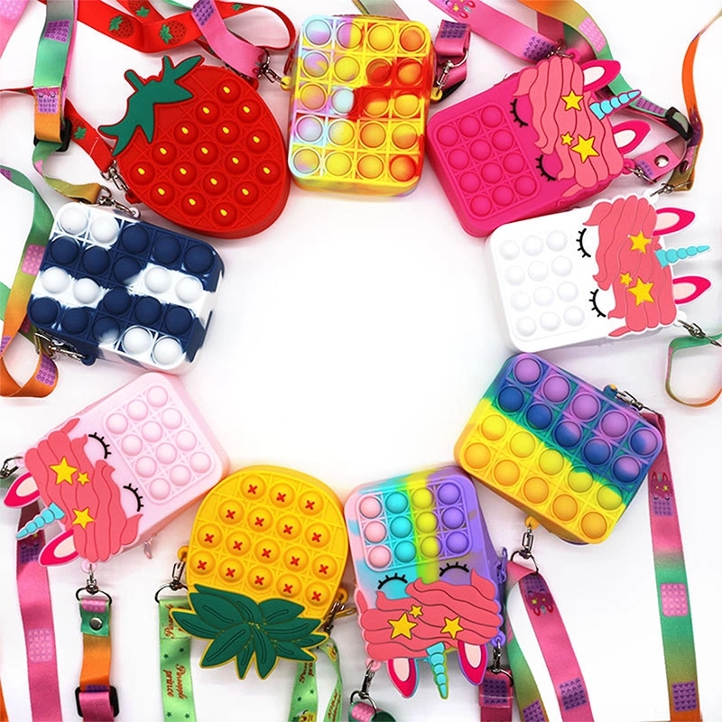 Custom cute Silicone Pop Fidget Bag 7