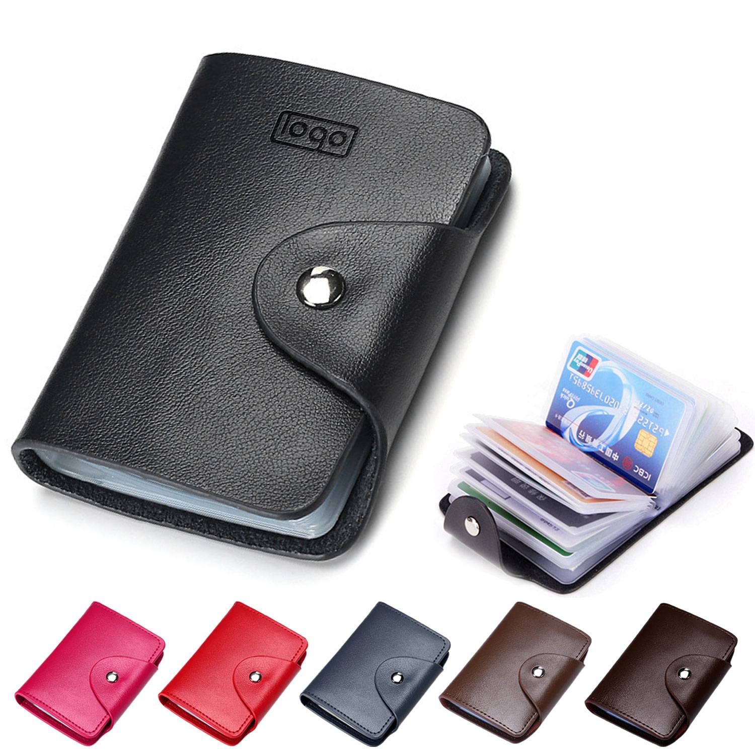 Waterproof Genuine Leather Business Card Holder 2