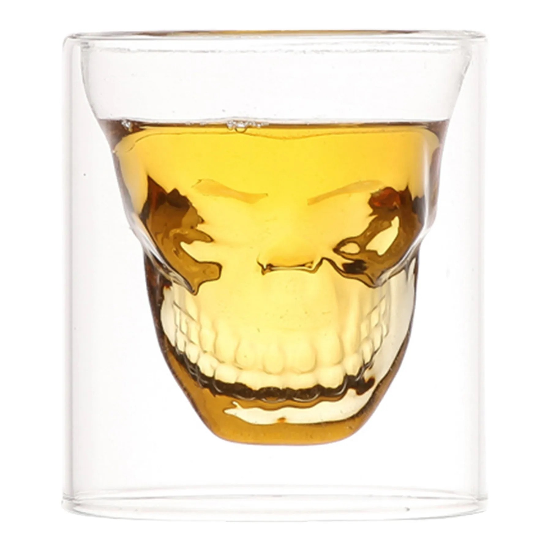 Double Transparent Skull Shot Glasses 3