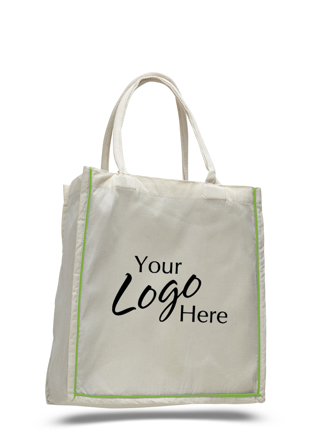 Fancy Shopper 15" W x 16" H with 6" Gusset Natural Bag