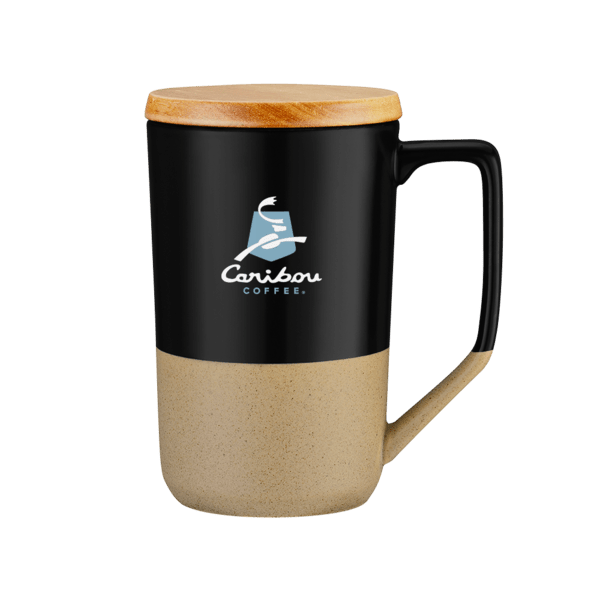 Rochester 15oz Two-Tone Ceramic Mug w/Wood Lid 19
