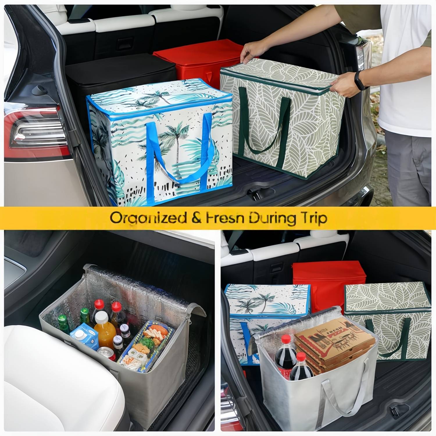 30L Large Capacity Reusable Oxford Insulated Cooler Bag 2