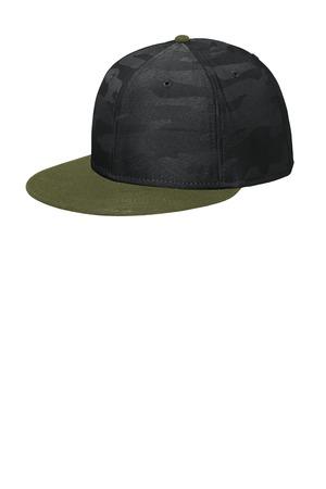 Camo Flat Bill Snapback Cap