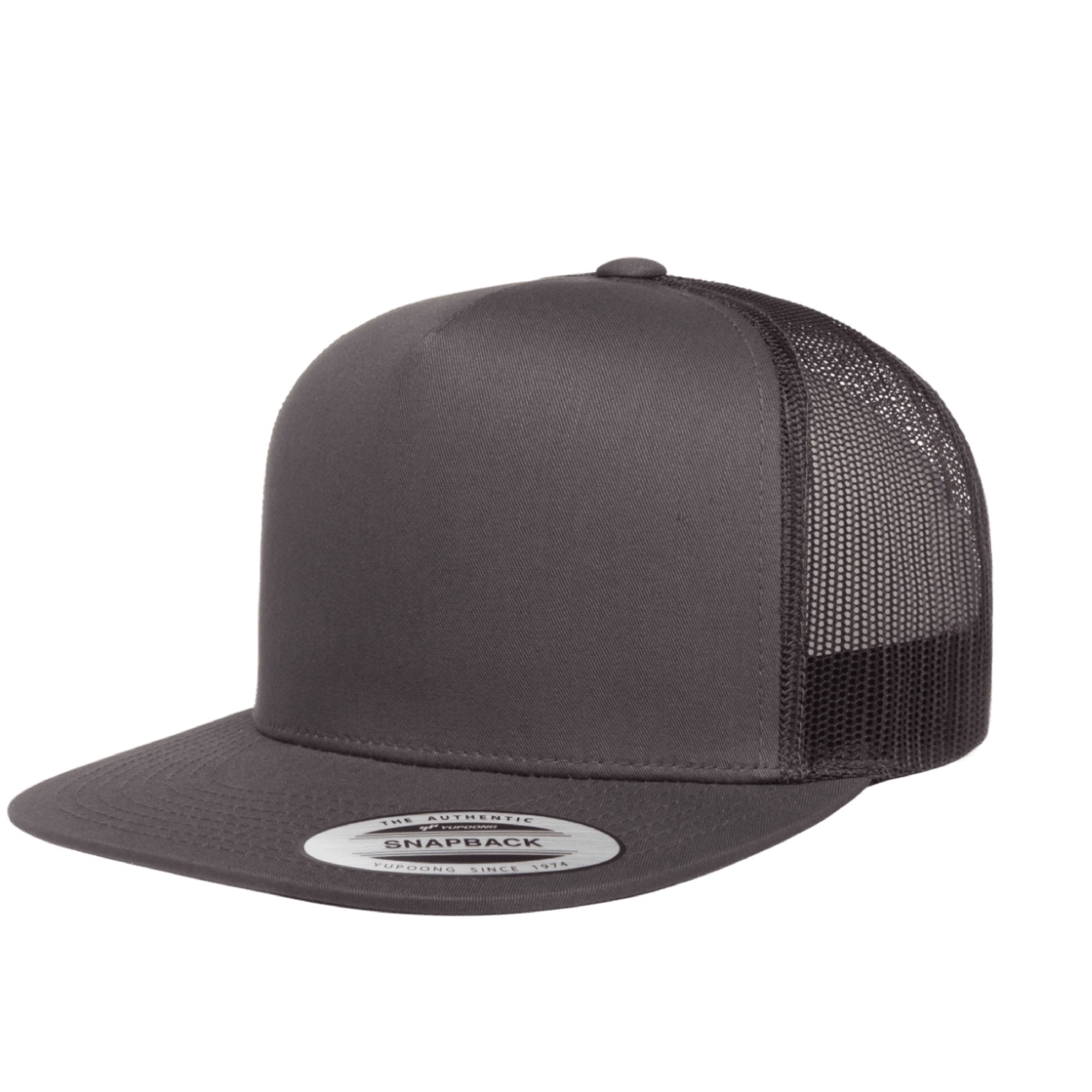 Yupoong 6006 YP Classics Five-Panel Classic Trucker Hat with Leatherette Patches or Embroidery 34