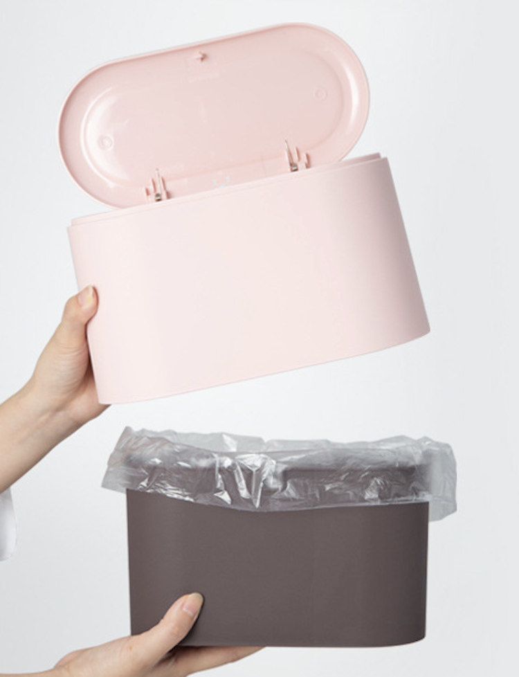 Mini Trash Can with Lid 14