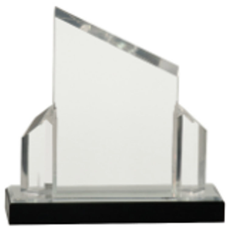 7" x 8" Silver Beveled Post Impress Acrylic Award