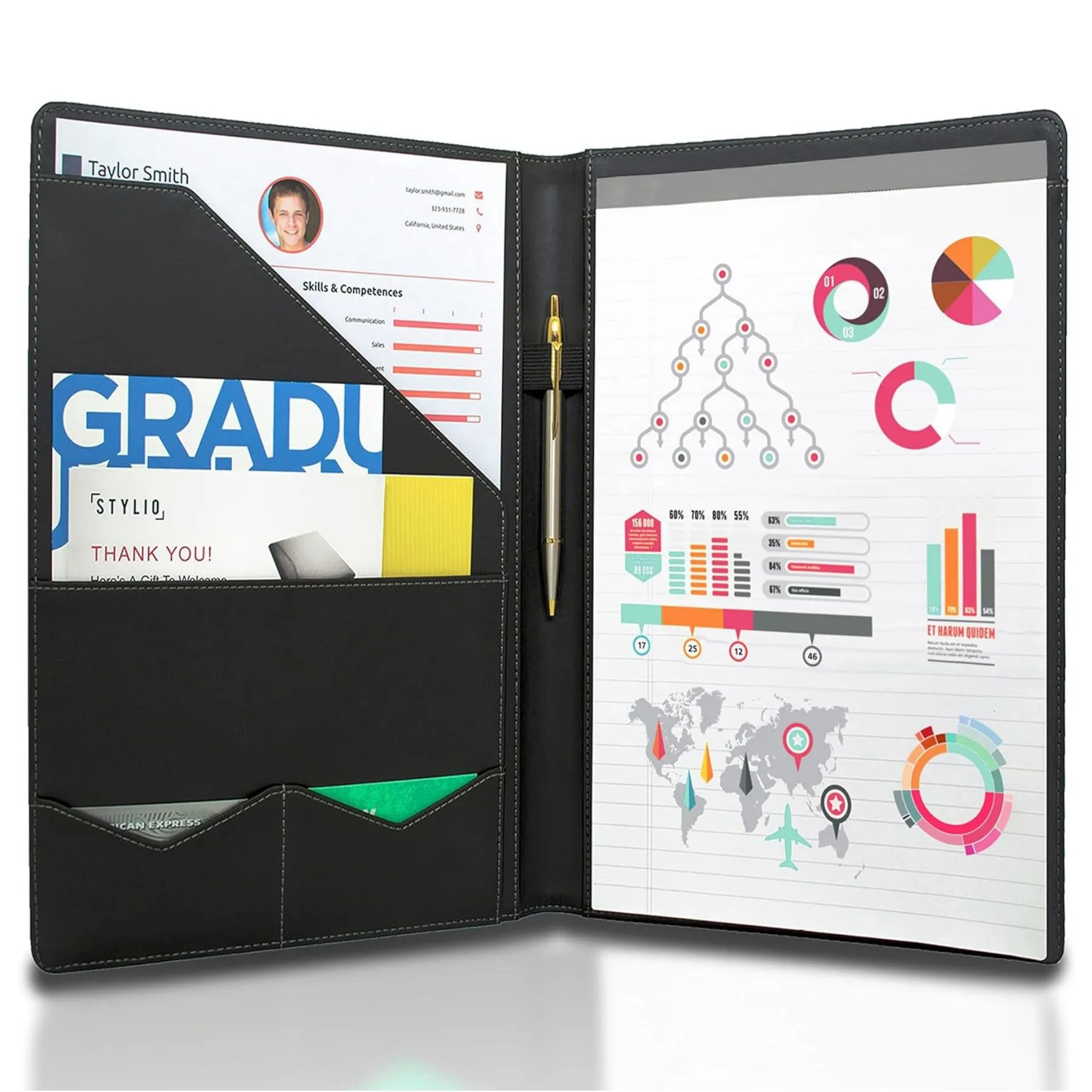 Portable Faux Leather folder 2