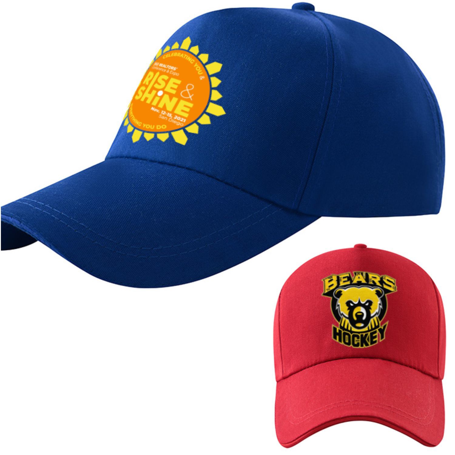 Poly-Canvas Structured 5 Panel Caps w/ Metal Tuck in Buckle 3