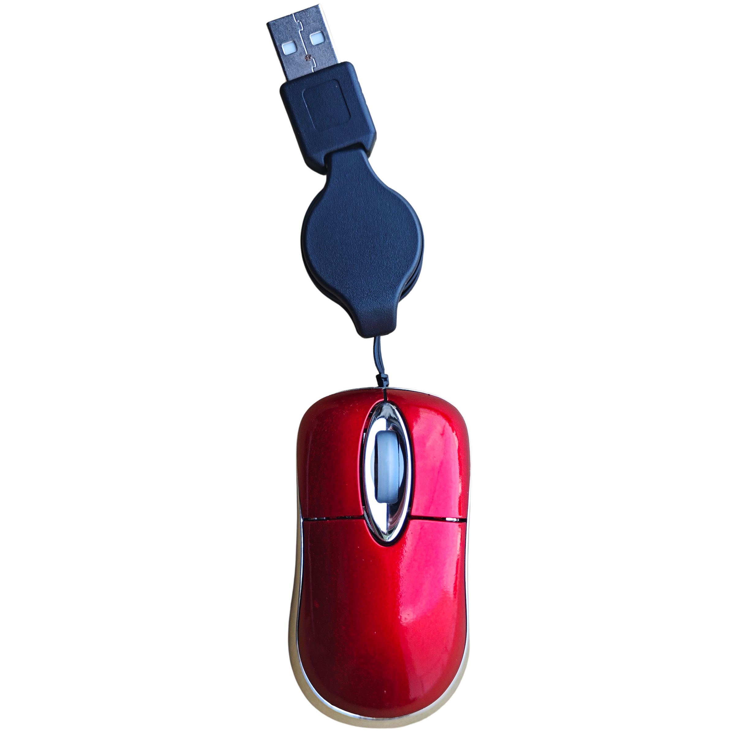 3D Super Mini Optical Mouse with Retractable Cord 3